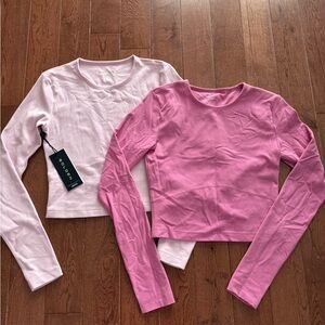 TNA Golden Bound Butter longsleeves tops cropped - TWO TOPS